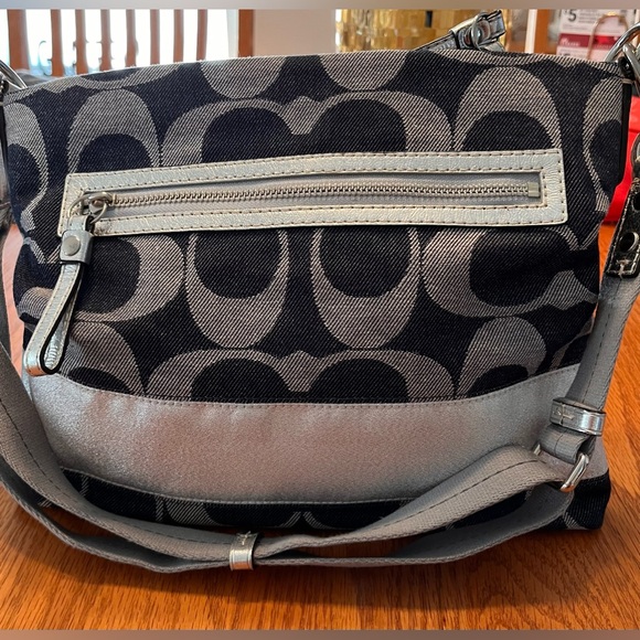Coach blue/silver denim shoulder bag - Picture 5 of 8